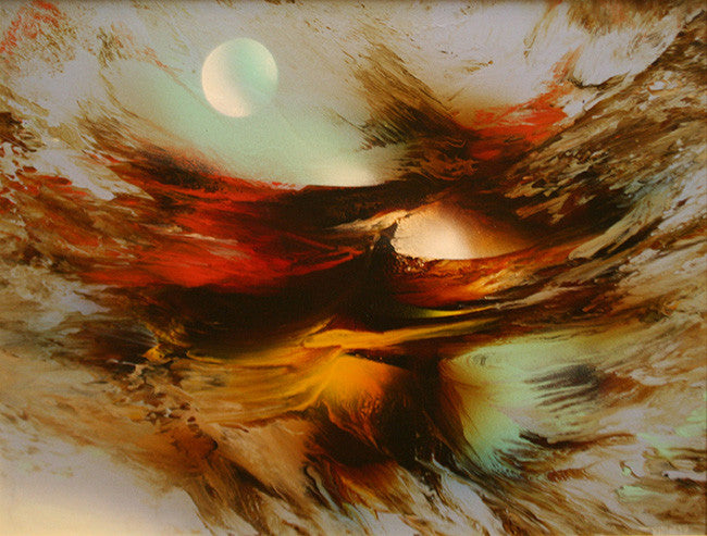 Luna by Leonardo Nierman, oil on board