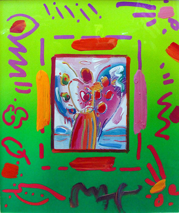 ANGEL WITH HEART COLLAGE BY PETER MAX