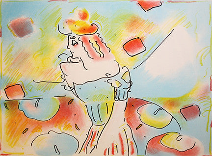 Composition Red and Green by Peter Max, lithograph