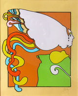 Retro Profile (1970'S) by Peter Max, serigraph — detail 2