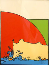 Sage on Cliff (1970'S) by Peter Max, 1974 serigraph on paper — detail 2