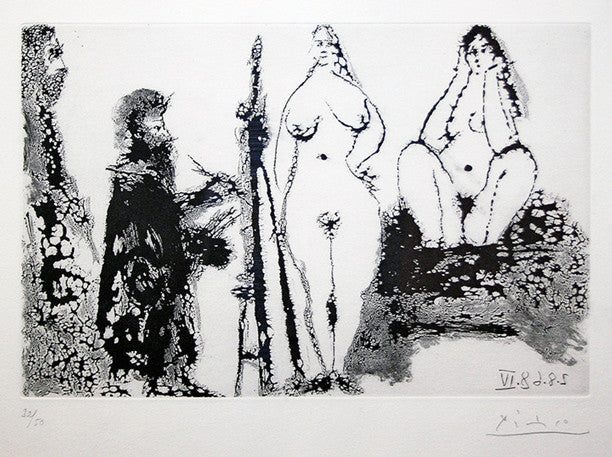 347 Series (Bloch 1715) by Pablo Picasso, 1968 aquatint