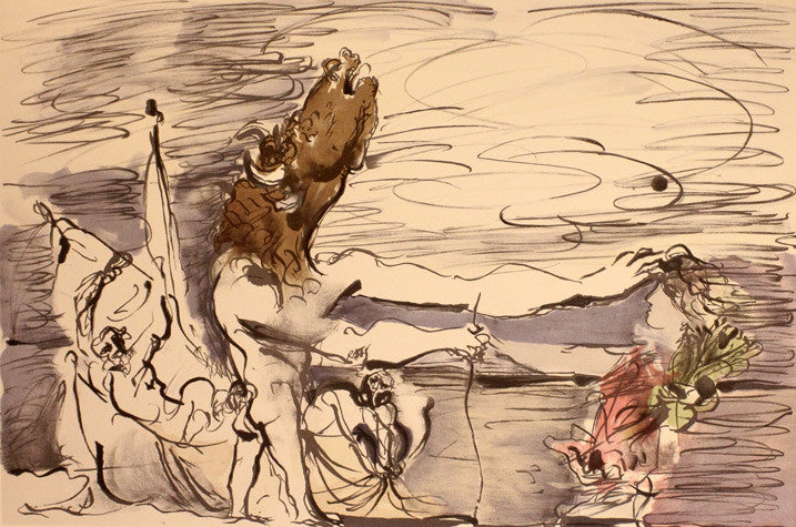 Minotaure by Marina Picasso, 1982 lithograph on Arches paper