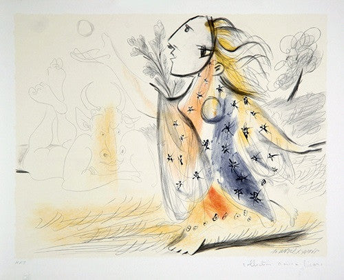 Minotaure Et Femme by Marina Picasso, 1979 lithograph