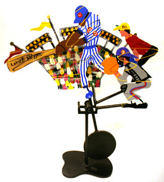 Baseball by Frederick Prescott, 1990 sculpture metal