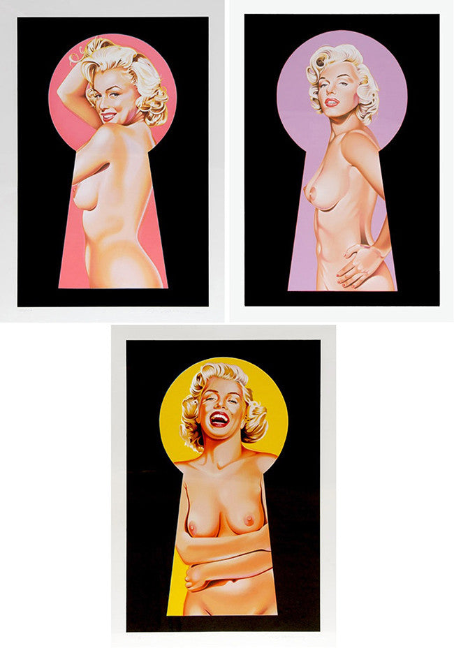 Peek a Boo Marilyn Triptych by Mel Ramos, 2002 lithograph