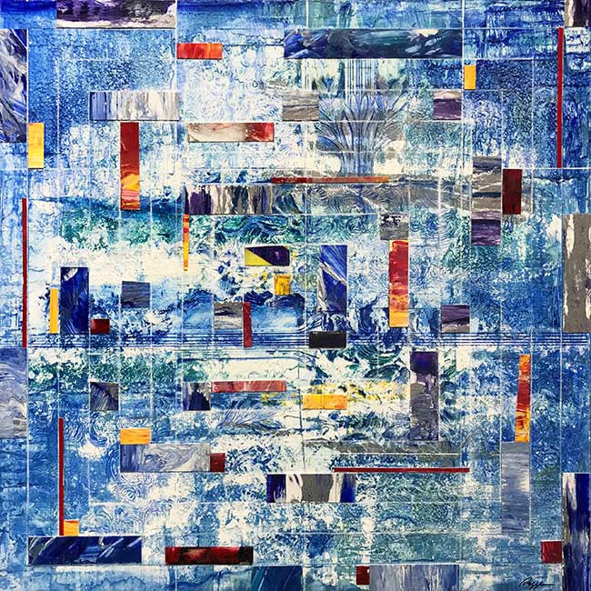 Subordinates by Al Razza, 2019 mixed media on canvas