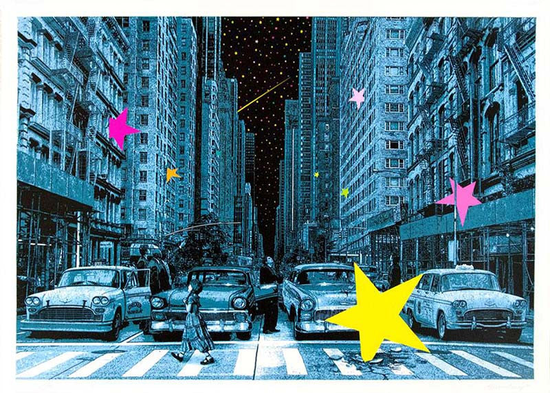 When You Wish Upon a Star (Blue) by Roamcouch, 2013 screenprint