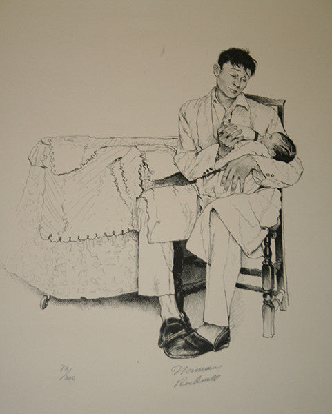 TWO O'CLOCK FEEDING BY NORMAN ROCKWELL