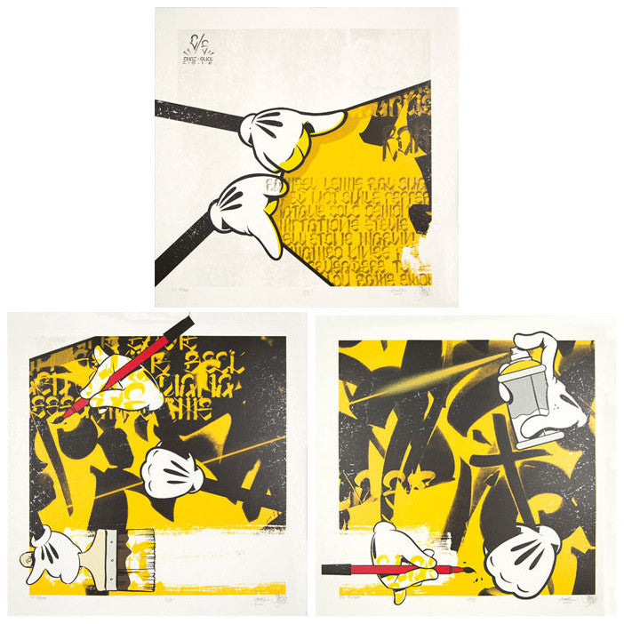 Hollywood Sound Prints (Series of 3) by Slick, David Flores, Chaz Bojorquez by Artists Misc., 2016 screenprint