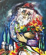 Le Mandiant Fleuri by Raya Sorkine by Artists Misc., 1991 oil on canvas — detail 3