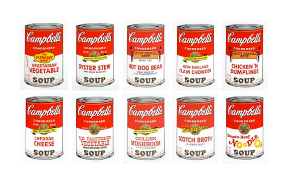 Campbell's Soup Can (Portfolio of 10) Series II by Andy Warhol, screen print — detail 2