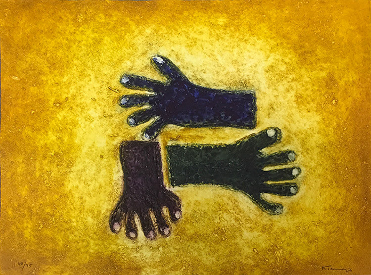 Manos by Rufino Tamayo, 1975 aquatint etching