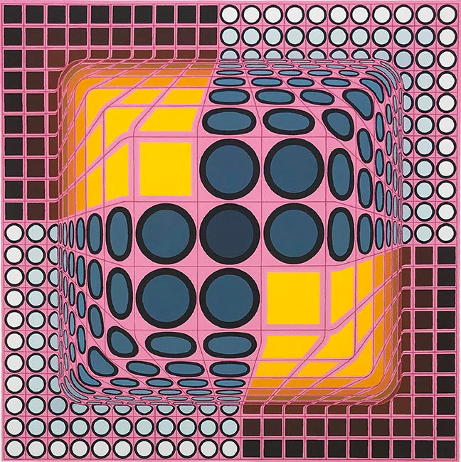 Pink Composition by Victor Vasarely, silkscreen
