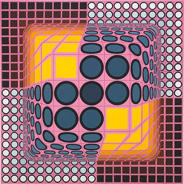 PINK COMPOSITION BY VICTOR VASARELY