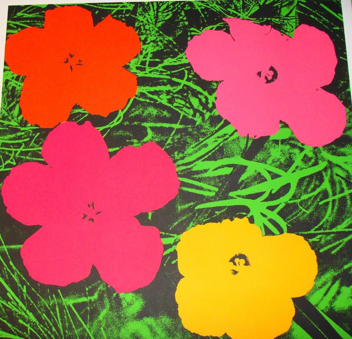 Flowers FS II.6 by Andy Warhol, 1964 offset lithograph in colors on paper — detail 2