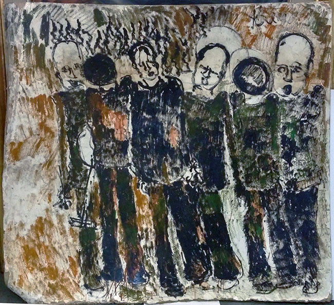 Angel Reawakening by Purvis Young, mixed media