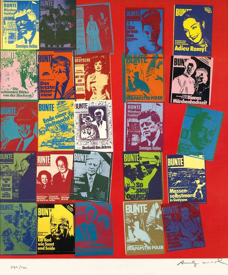 Magazine and History FS II.304A by Andy Warhol, 1983 screenprint and offset lithograph