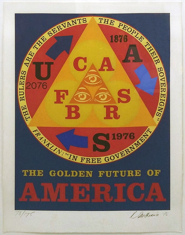 GOLDEN FUTURE OF AMERICA BY ROBERT INDIANA