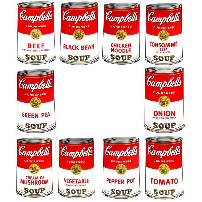 Campbell's Soup Can (Portfolio of 10) Series I by Sunday B. Morning, screen print — detail 2