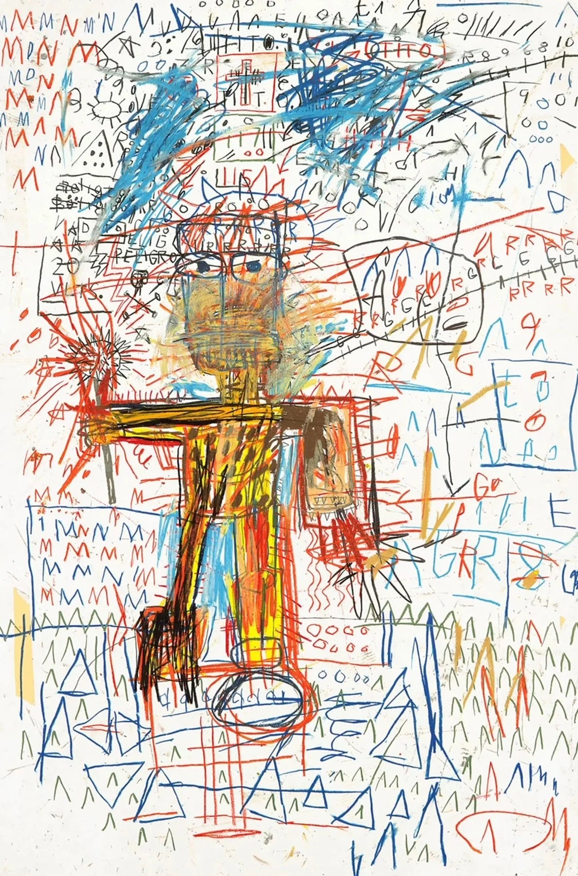 Figure Portfolio IV by Jean-michael Basquiat, 1982 hand pulled screen print