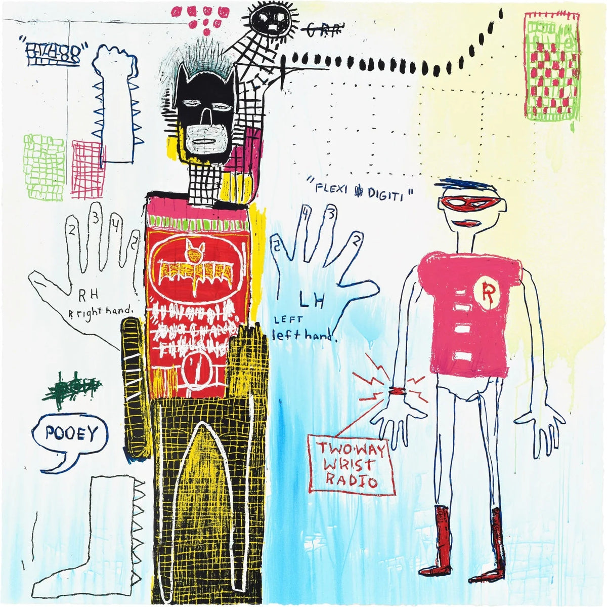 Superhero: Piano Lesson by Jean-michael Basquiat, 1982 screen print