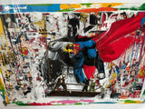BATMAN VS SUPERMAN (ORIGINAL) BY MR. BRAINWASH (37.6 X 24.4 INCHES)