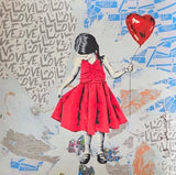 BEAUTIFUL GIRLS (ORIGINAL) BY MR. BRAINWASH (22.5 X 22.5 INCHES)