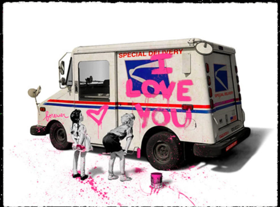 Special Delivery by Mr. Brainwash, 2022 8-color screen print on archival paper