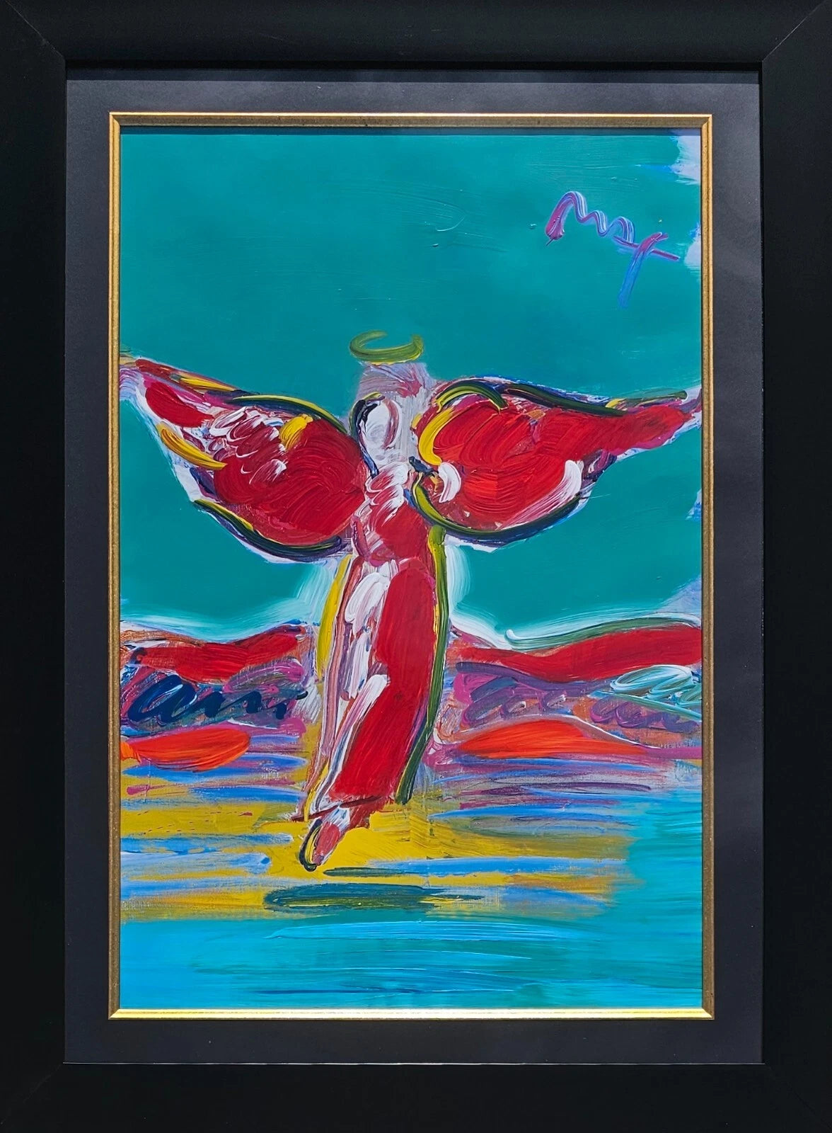 Ascending Angel 2007 (Original) by Peter Max, 2007 acrylic and mixed media on paper