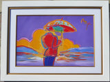 Umbrella Man At Sea Ver. 1 (ORIGINAL) BY PETER MAX