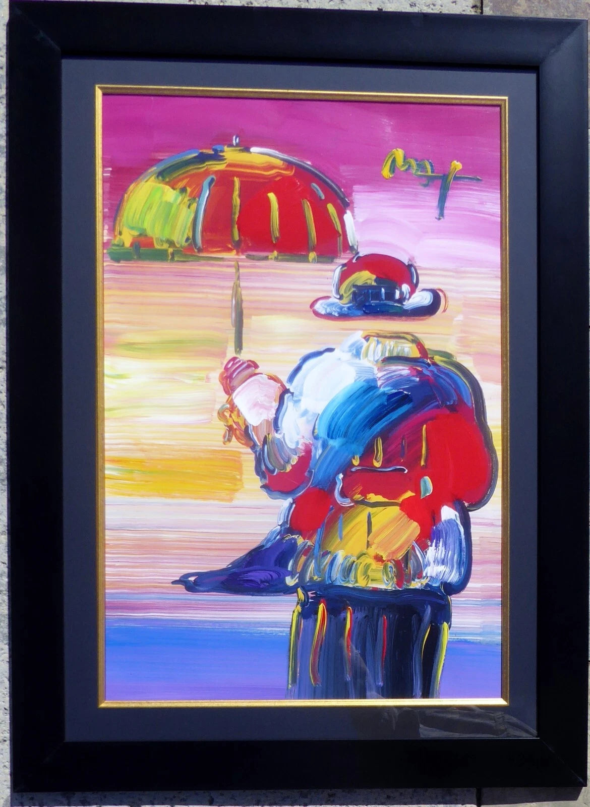 Umbrella Man (Original) by Peter Max, 2010 acrylic on paper