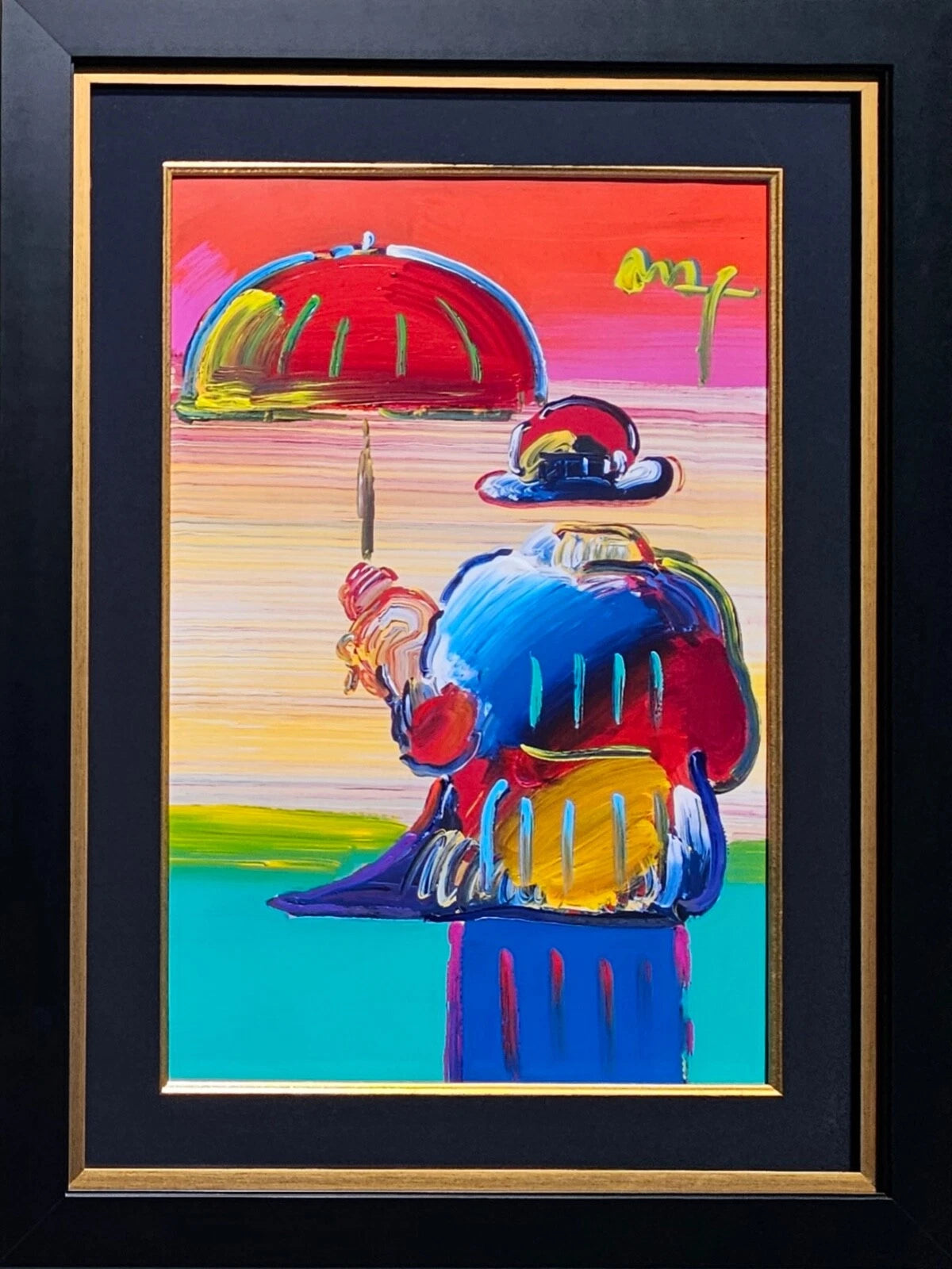 Umbrella Man (Original) by Peter Max, 2010 acrylic on paper
