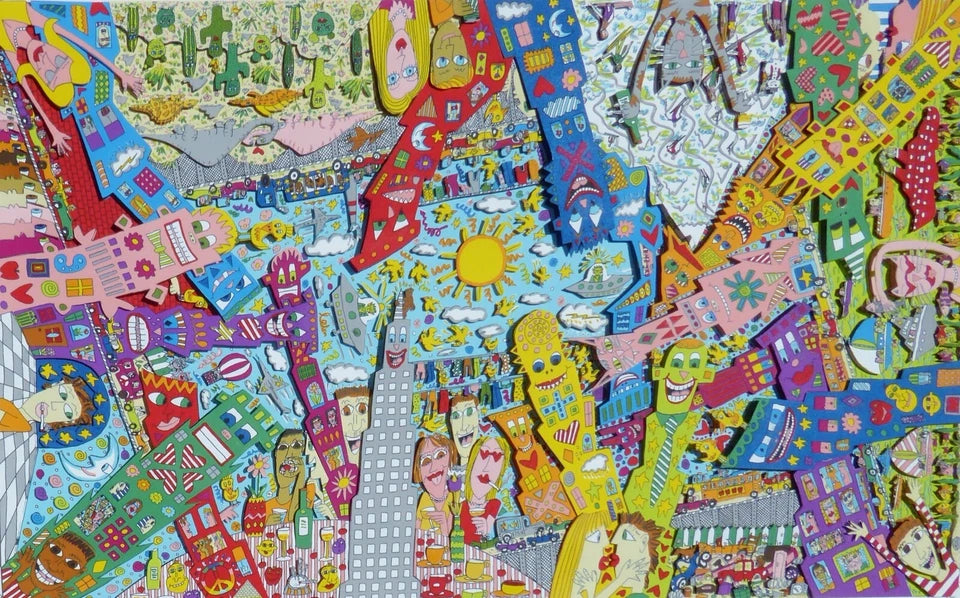Uptown Downtown Eastside Westside By James Rizzi (1995)