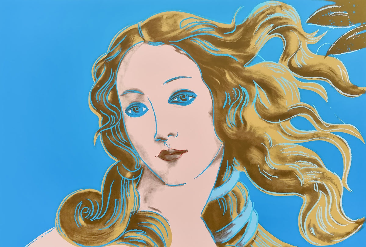 Birth of Venus (Blue) 11.319 by Sunday B. Morning, screen print on museum board