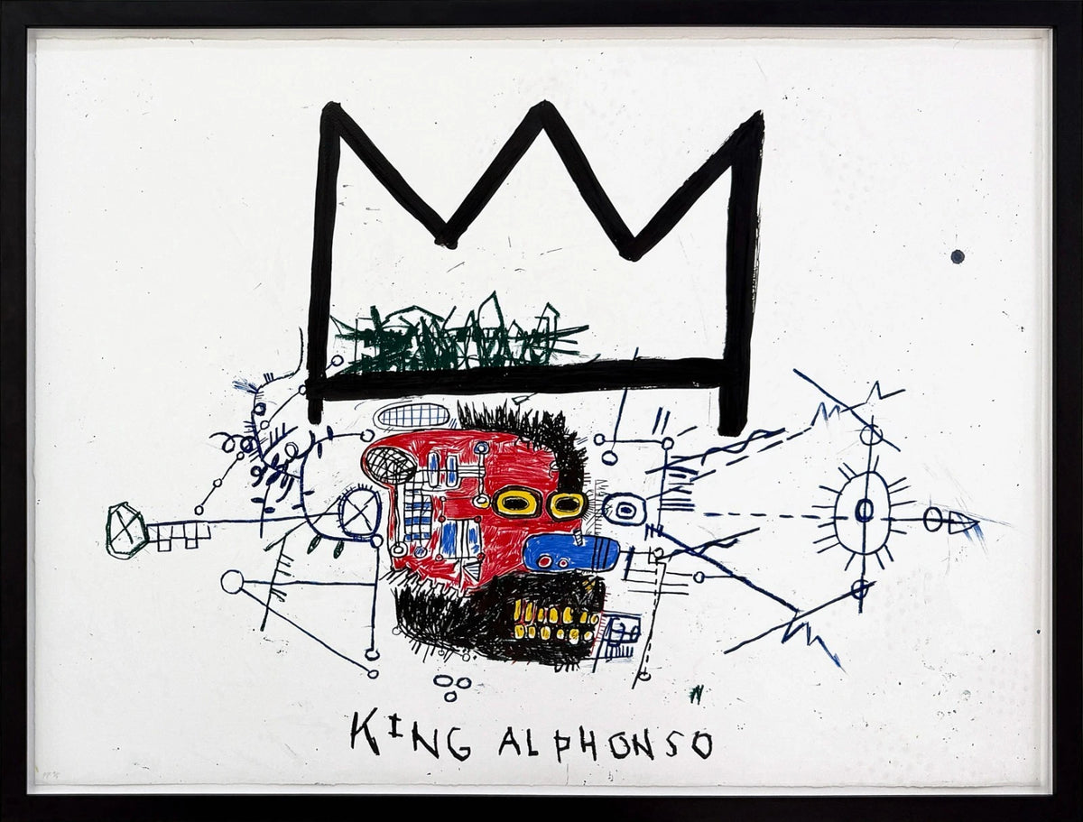 King Alphonso by Jean-michael Basquiat, 2025 screen print in colors on paper