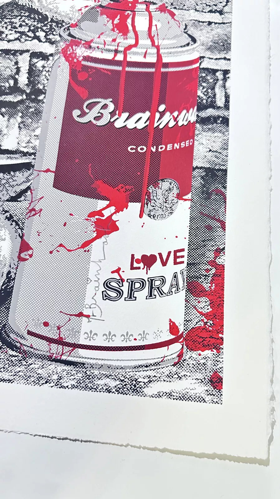 I Woof You by Mr. Brainwash, 2012 3- color screen print on archival paper — detail 2
