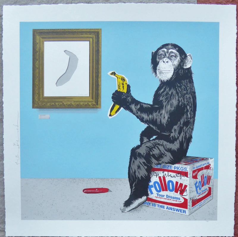 Banana Appetit by Mr. Brainwash, 2024 color screen print on archival paper