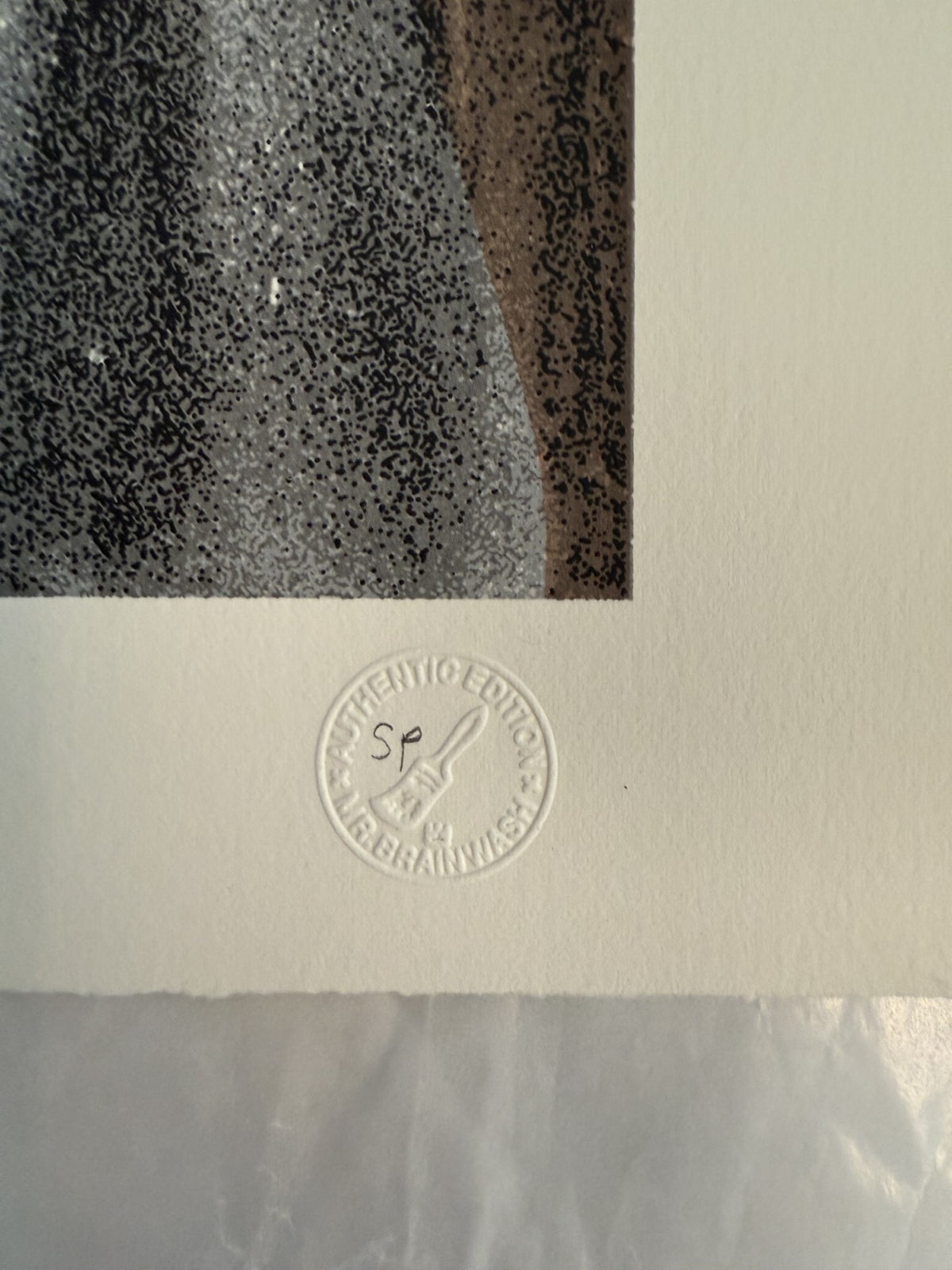 Basquiart by Mr. Brainwash, 2021 15 color screen print on archival paper with deckled edges — detail 3
