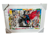 BATMAN VS SUPERMAN (ORIGINAL) BY MR. BRAINWASH (37.6 X 24.4 INCHES)