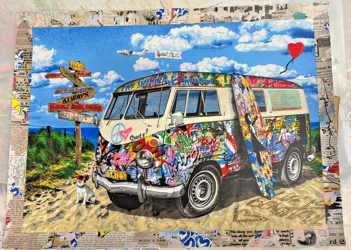 Let the Good Times Roll (Original) by Mr. Brainwash, 2024 silkscreen and mixed media on deckled edge paper