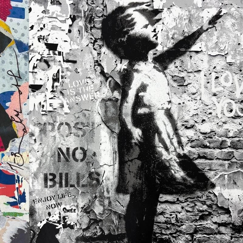 LOVE FOREVER (Original) Balloon Girl By Mr. Brainwash (22 X 22 INCHES)