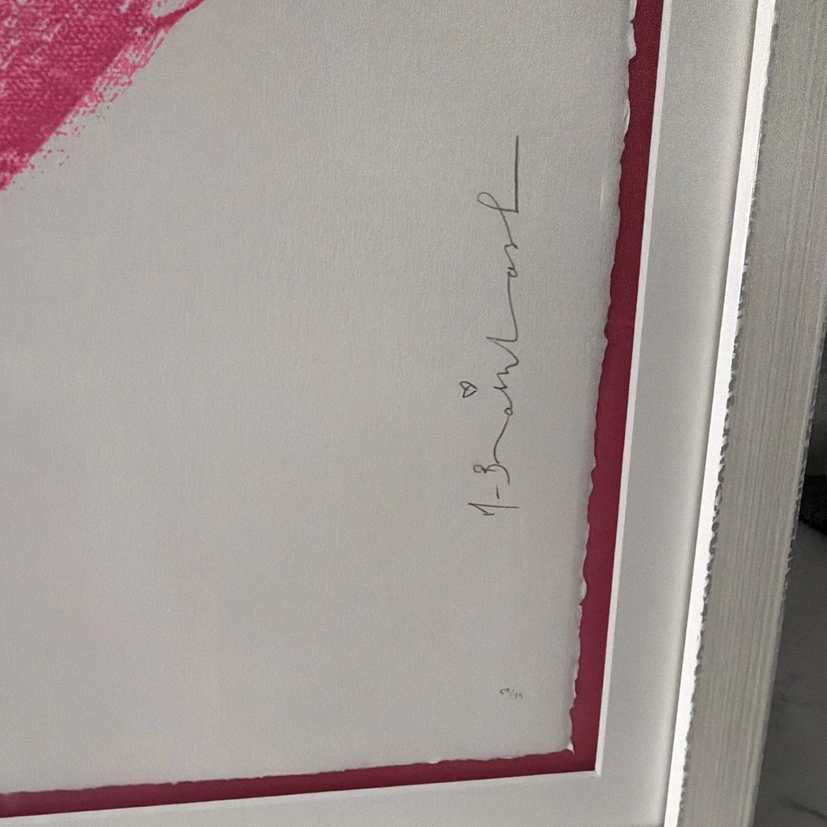 Love Heart (Pink) by Mr. Brainwash, 2017 3-color screen print — detail 3