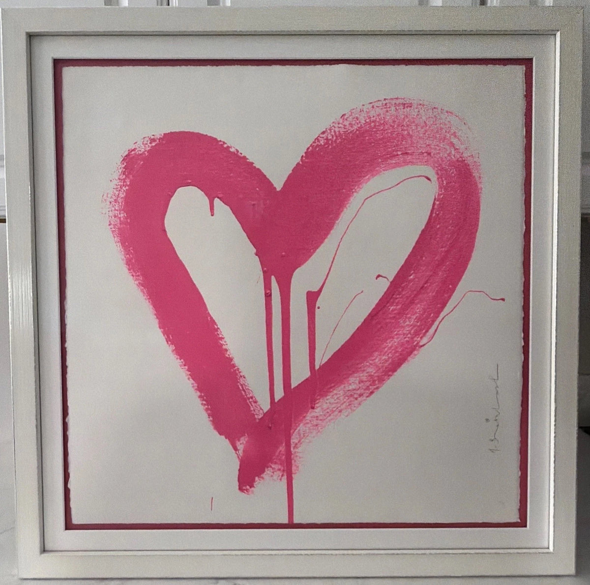 Love Heart (Pink) by Mr. Brainwash, 2017 3-color screen print — detail 2