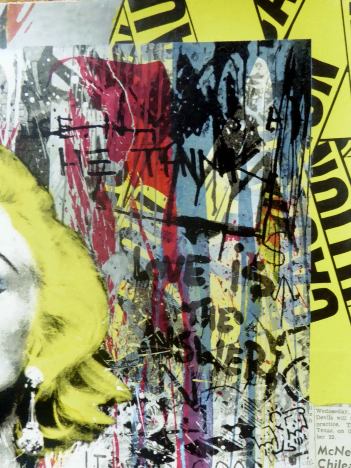 Marilyn Forever (Original) by Mr. Brainwash, 2021 silkscreen and mixed media on archival paper — detail 4