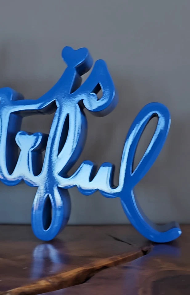 LIFE IS BEAUTIFUL SCULPTURE (ROYAL BLUE) BY MR. BRAINWASH
