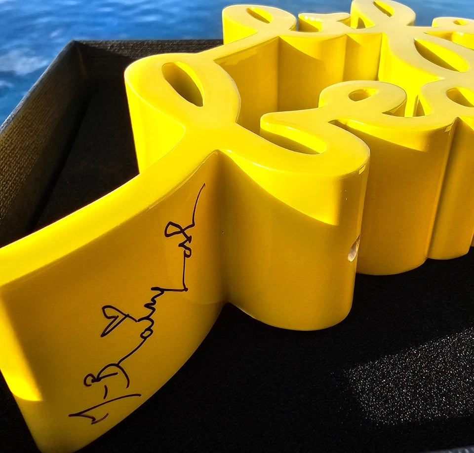 LIFE IS BEAUTIFUL SCULPTURE (YELLOW) BY MR. BRAINWASH