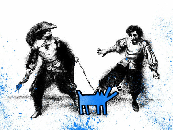 WATCH OUT! (BLUE) BY MR. BRAINWASH