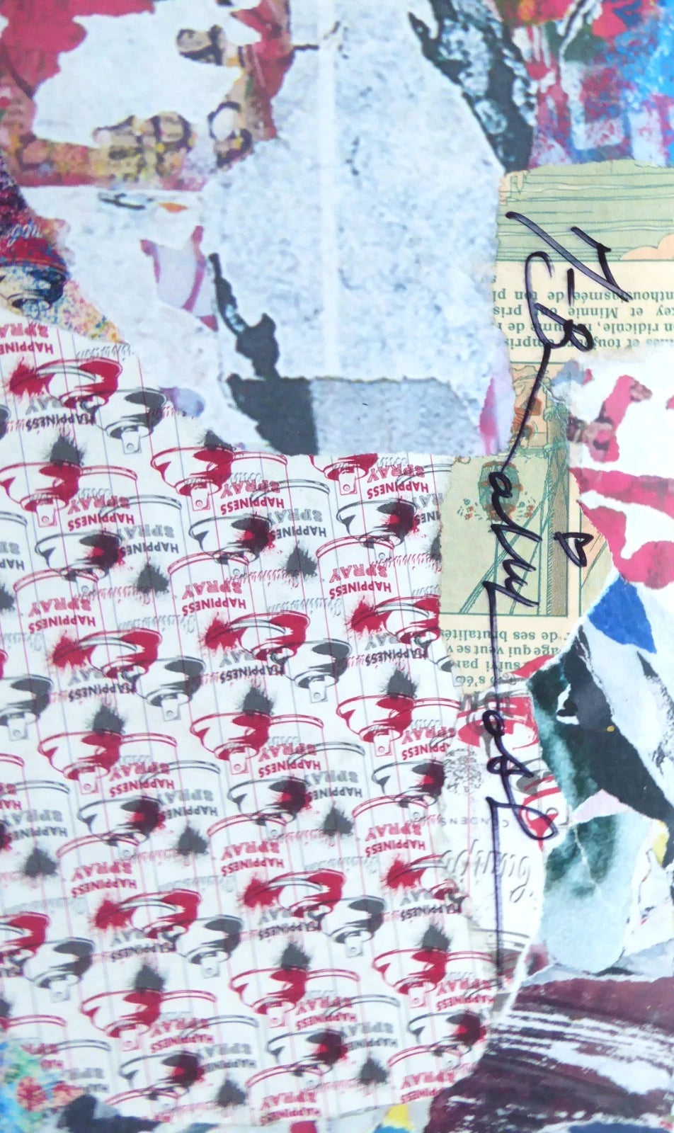 Work Well Together (Original) by Mr. Brainwash, 2023 silkscreen and mixed media on archival paper — detail 2