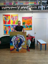 ANDY WITH MUSTACHE BY PETER MAX